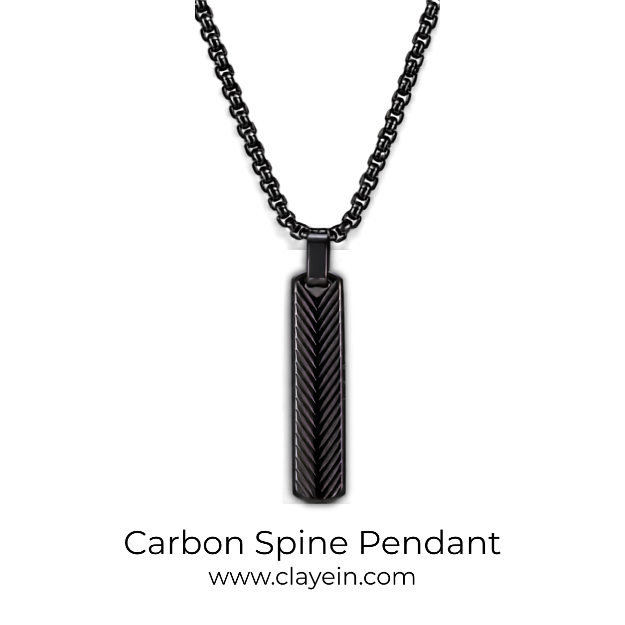 Carbon Spine Black Pendant
