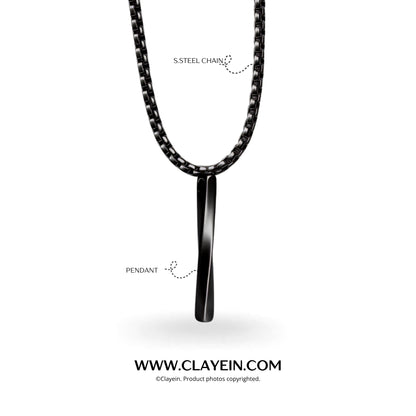 Clayein Twist Black Pendant