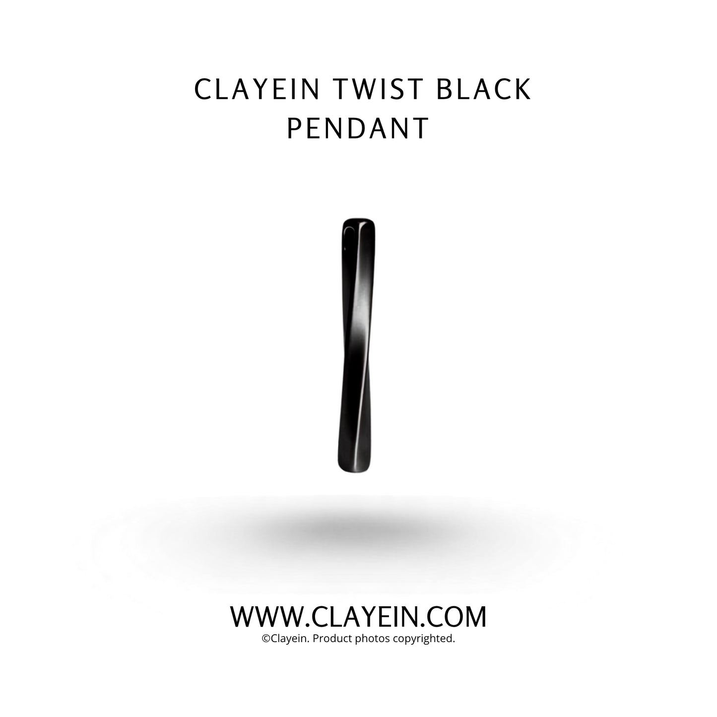 Clayein Twist Black Pendant